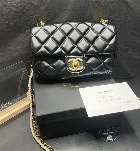 chanel beaute tote bag|Chanel makeup bag free gift.